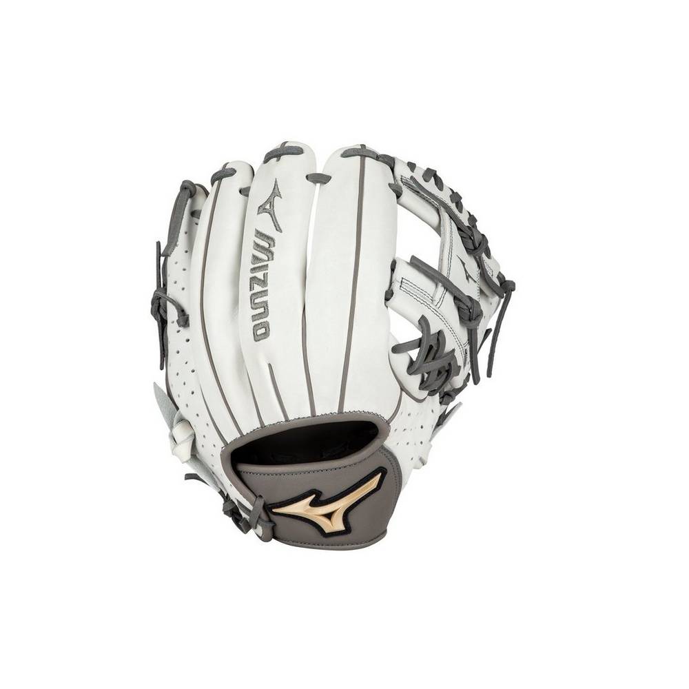 Luva Mizuno Softball Prime Elite Infield/Pitcher Fastpitch 11.75" - Mulher - Branco/Cinzentas - YPTC